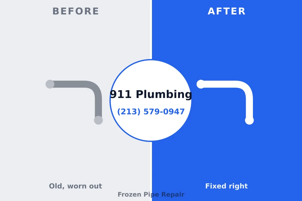 Before and after: plumbing repair Wetumka, OK